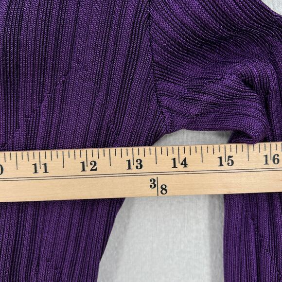 PAOLA BERNARDI Andressa Cropped Cardigan XS Purple Sparkle Knit Long Sleeve NEW - Picture 12 of 13